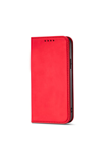 OEM Magnet Card Case Flip Cover for iPhone 13 Pro Max, Red