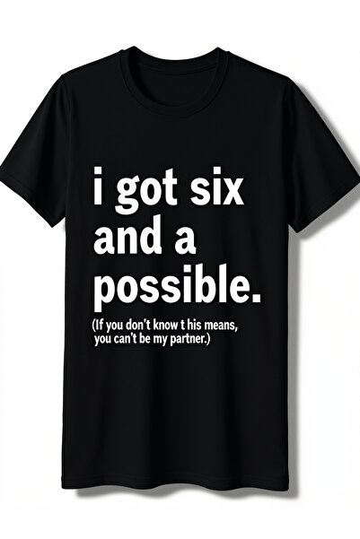 En22 تي شيرت رجالي بتصميم مضحك للعلاقات، بطبعة ريترو 'I Got Six and a Possibl...