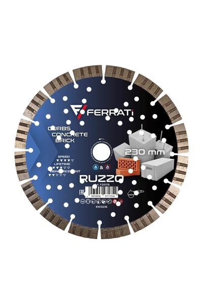FERRATI Disc diamantat de tăiere 1A1RSS-W 230mm 22,23mm RUZZO