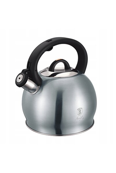 Berlinger Haus Fierbător cu fluier 3L din oțel, pentru inducție și gaz, negru