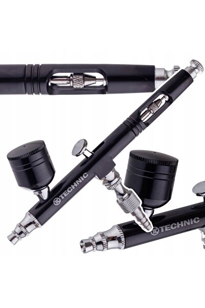 TC Technic Aerograf modelistic cu duză de 0,3mm, cu acțiune dublă, pentru pic...