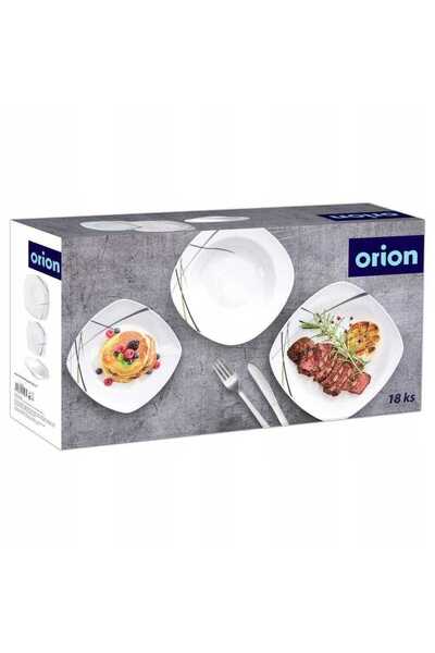 Orion SERVITOR COMPLET DE PORȚELAN PENTRU 6 PERSONE 18 EL