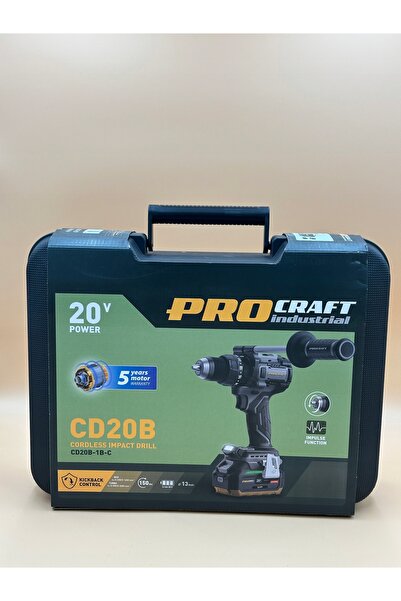 ProCraft Pdr Tools Mașină de găurit și înșurubat cu impact, fără perii, cu ac...