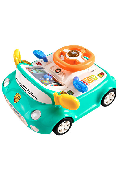 LeanToys Panou interactiv Simulator de condus mașină Lumini Sunete Albastru