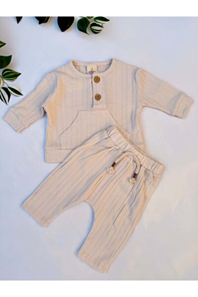 KapsülBebek 2-Piece Baby Boy Kangaroo Pocket Set - 100% Cotton