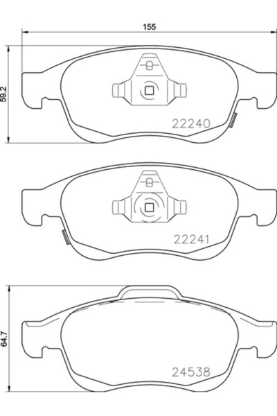 Brembo Set plăcuțe de frână. P 23 165 BREMBO-TU