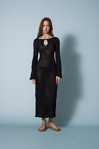 Nisan Ruffle Detailed Knitwear Dress