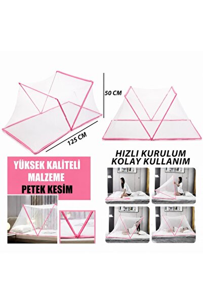 KRT Portatif Çocuk & Bebek Sinek Koruyucu Cibinlik Tül 50x125 cm – Nefes Alab...