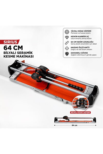 FAYKES 3001 Sirius Model 64 cm Profesyonel Seramik Kesme Makinası 64 cm