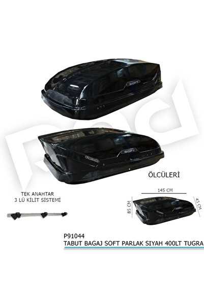 Genel Markalar Tabut Port Bagaj Soft Parlak Siyah 400LT Tuğra