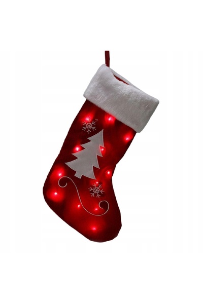 NO BRAND Șosete pentru cadouri DECORAȚIUNE DE CRĂCIUN Brad cu LED 41 cm