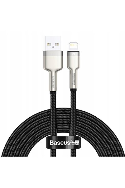 NO BRAND Cablu USB - Lightning BASEUS Cafule Metal 2 m