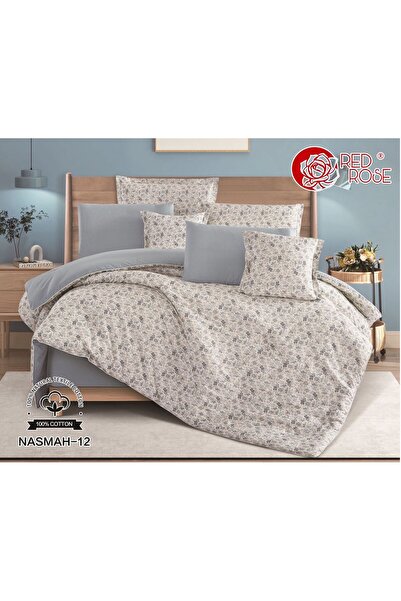 Red Rose 100% Cotton Bedspread - 4 Pieces - Size 170*230 - Cool and Super Sof...
