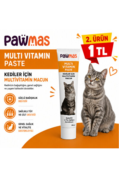 Pawmas Multi Vitamin Paste Bağışıklık ve Genel Sağlık Destekleyici Kedi Multi...