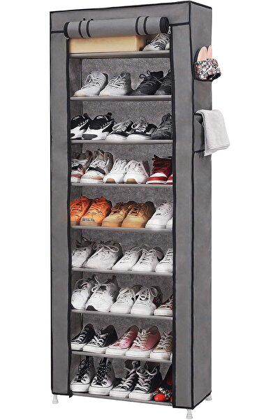 Moment 9-Tier Tall Shoe Rack with Dustproof Non-Woven Fabric Cover, Size 58 x...