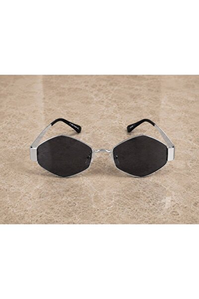 FASHION Ochelari de Soare Geometrici Fără Ramă – Negri Mat, Protecție UV400