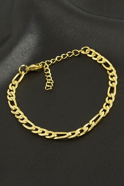Generic Brand Flat Chain Steel Bracelet - Yellow