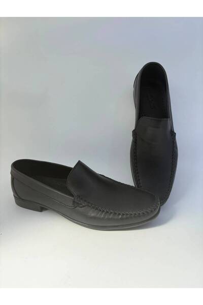 Papuccu Black Genuine Leather Men's Loafer