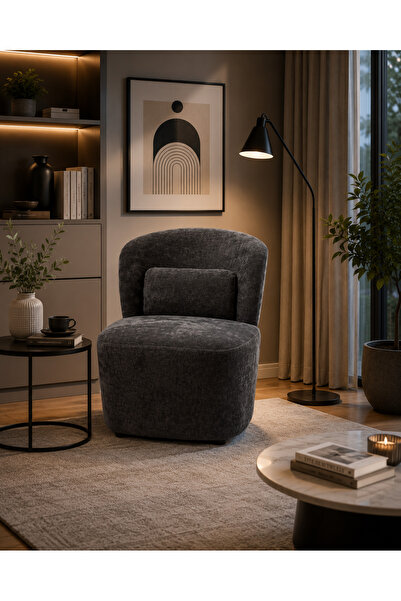 N.zone Modern Luxury Leisure Chair with Soft Fabric Upholstery and Comfortabl...