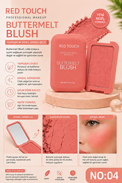 RED TOUCH Aynalı Mat Allık No:04
