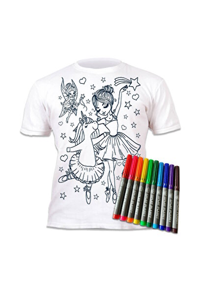 OEM Splat Planet Πλενόμενο T-Shirt Ζωγραφικής "Unicorn Ballerina" με Μαρκαδόρ...