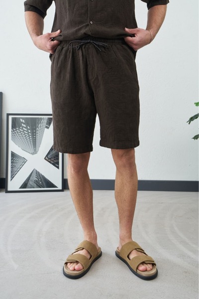 duo fideles Self-Patterned Fluffy Men's Shorts