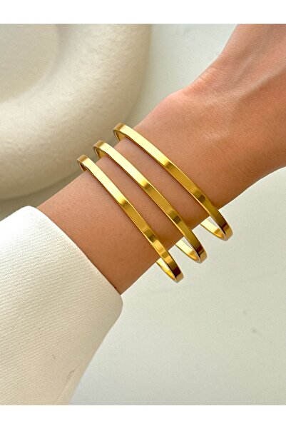 YOUES JEWELRY ÇELİK 3 LÜ AJDA BİLEZİK SETİ