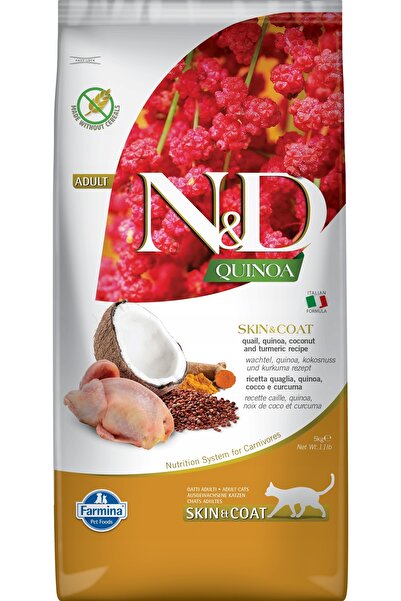NO BRAND Hrană pentru pisici Farmina Quinoa Piele și Blană Prepeliță 5 kg