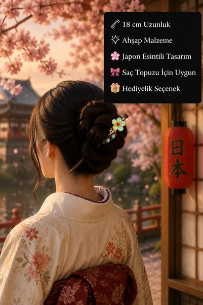 HER ŞEY NOTA www.herseynota.com Drvena ukosnica inspirisana japanskim stilom ...