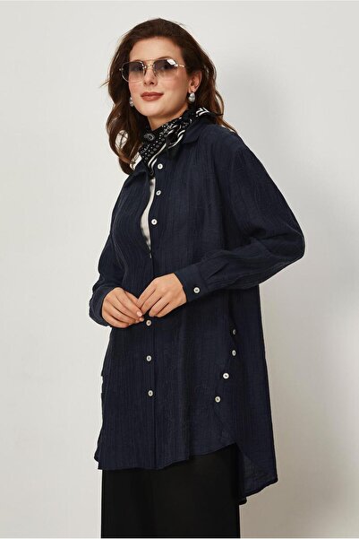 Alvina Button-Detached Jacquard Tunic 46696