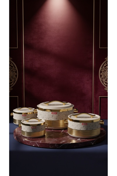 Milton Luxury Insulated Hotpot Set 4 Pieces | Premium Stainless Steel Food Wa...