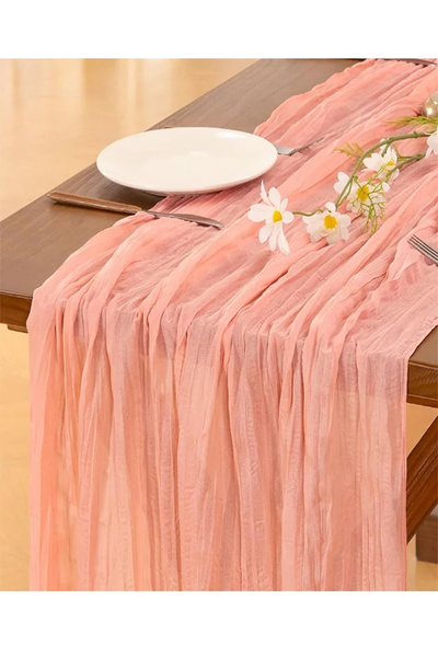 CCILIYC Cheesecloth Table Runner Gauze Rustic Cheese Cloth Spring Table Runne...