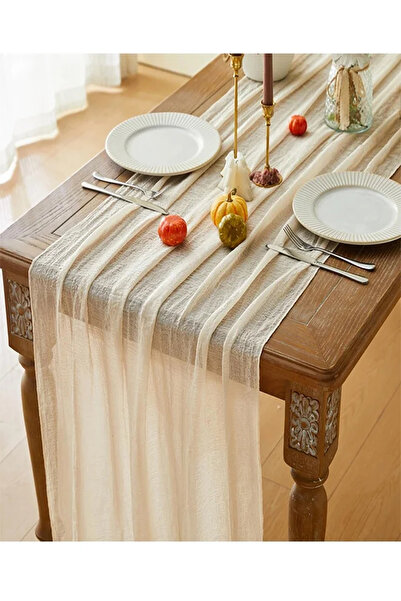 CCILIYC Cheesecloth Table Runner Gauze Rustic Cheese Cloth Spring Table Runne...