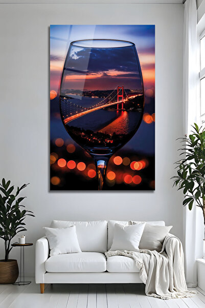 Parıltı Yayınları B&G DESIGN Podul Bosphorus din Istanbul, masă din sticlă cu...