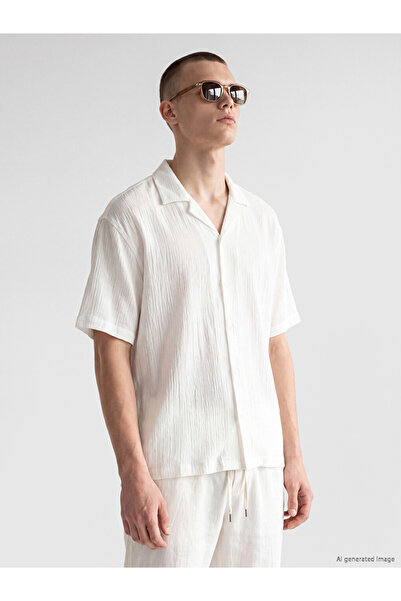 LC Waikiki Rmz Gi̇yi̇m Farkiyla Relax Fit Men's Textured Shirt