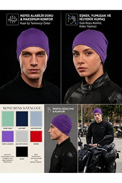 Pandamoto Kask Bonesi Balaklava Yazlık Kask Maskesi Kask Bere Motorcu Buff Ma...