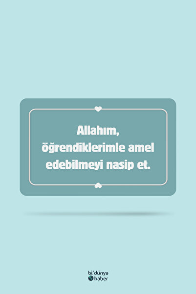 Bi Dünya Haber Allahım Öğrendiklerimle Amel Edebilmeyi Nasip Et Temalı Buzdol...
