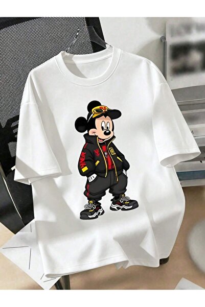 SVART WEAR Mickey Printed Oversize Crew Neck Summer T-Shirt
