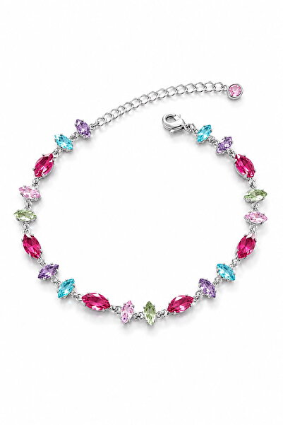 DEMOKAN Steel Aisha Bracelet Marquise Stone Waterway Bracelet 17+5cm