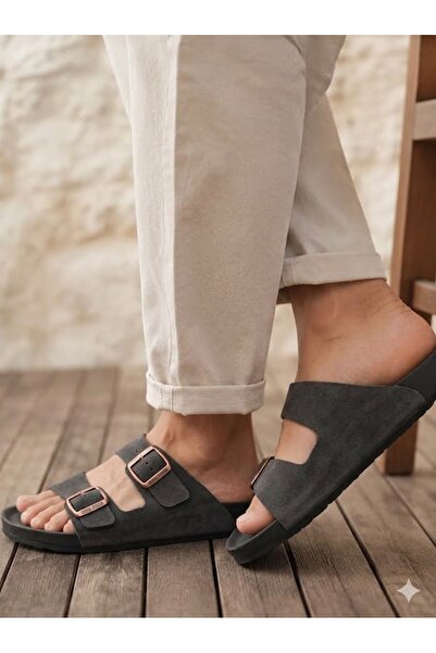 VIAJERO Unisex Çift Bantlı Kaymaz Taban Rahat Günlük Kullanım Terlik