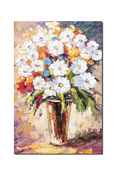 artnova Ръчно рисувана ваза с изображение на маргаритки, Чистота, 60x40см мас...