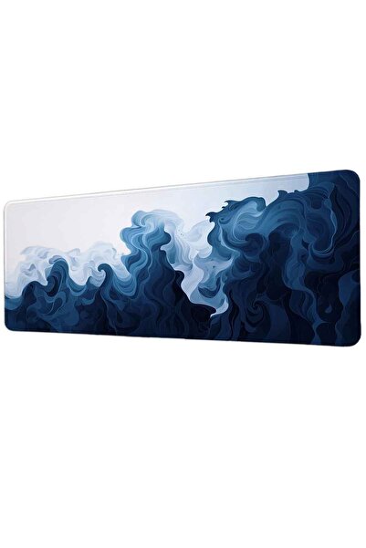 gxe.art Blue Layered Ocean Waves 40X90 cm Gaming Mousepad Non-Slip Base Large...