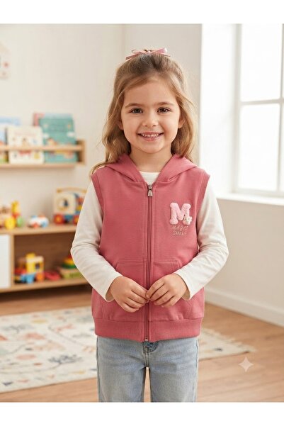 Erca Home Tekstil Ürünleri ŞARDONSUZ İKİ İP MACİG KIZ YELEK 5Y,6Y,7Y,8Y Kız F...