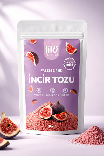 Lilo Natural Freeze Dried İncir Tozu 50 g - %100 İncir - Dondurularak Kurutulmuş Meyve Tozu