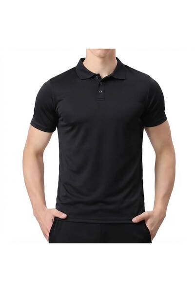 classy moda Men's Oversized Polo Neck Solid Color Basic T-Shirt