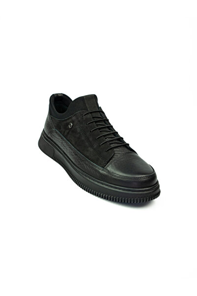 JAMES FRANCO 1502 Black Nubuck Leather Men's Casual Shoes