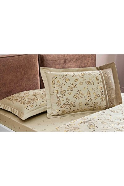 Taç Out Fleur Model Volanlı % 100 Pamuk Saten 2'li Yastık Kılıfı 50x70 Cm