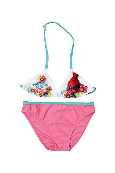 Trolls 2-piece swimsuit 4-10 years with adjustable straps 80% Polyester 20% E...