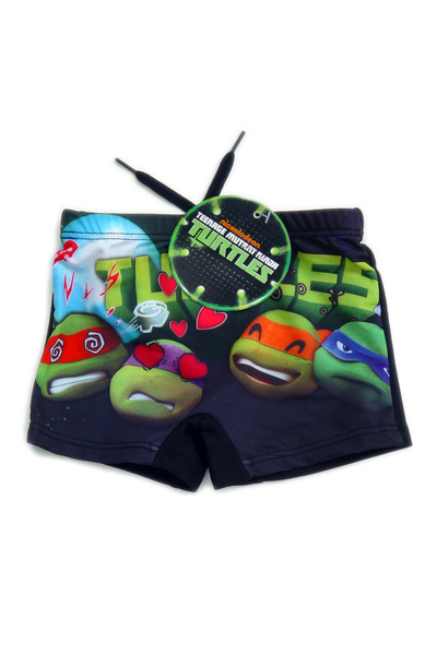 NİCKELODEON Ninja Turtles Boxer de baie negru 3-8 ani cu uscare rapidă 40% po...