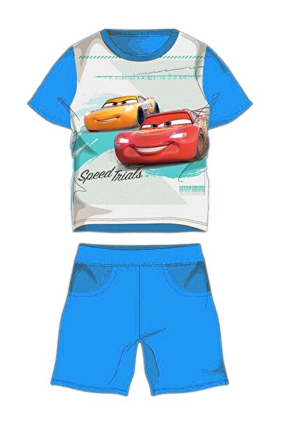 Disney Cars Compleu de vară albastru 3-8 ani cu buzunare 100% bumbac